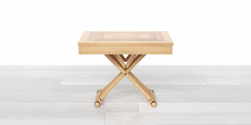 Tavolino trasformabile in legno