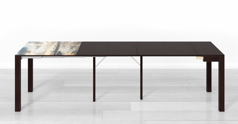 Tavolino trasformabile in tavolo